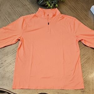 Orange Quarter-Zip Pullover quick Dry Moisture Wicking Size XL NWOT